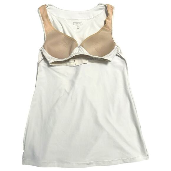 Athleta Inner Strength Size 36A White Built-In Bra Tank Top Athletic Activewear - Picture 4 of 7